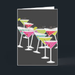 Cocktails for a Big Birthday Funny Greeting Card<br><div class="desc">There really is only one way to deal with a birthday of any magnitude. Cocktails abound on the front of this funny card for an over the hill milestone birthday.</div>
