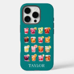 Cocktails Galore Monogrammed iPhone 16 Pro Case