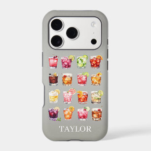 Cocktails Galore Monogrammed iPhone 17 Pro Case