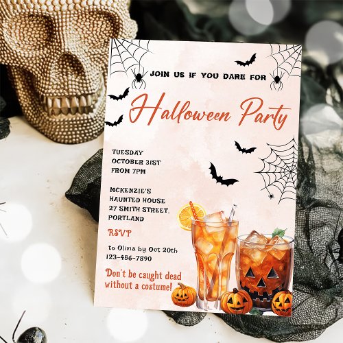 Cocktails Halloween Party Invitation