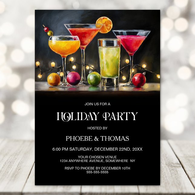 Cocktails Holiday Party Invitation (Creator Uploaded)