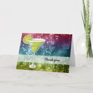 Cocktails Letterpress Thank You Card