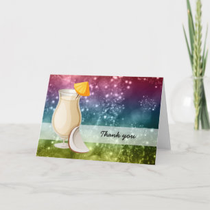 Cocktails Letterpress Thank You Card