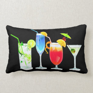 Cocktails Lumbar Pillow