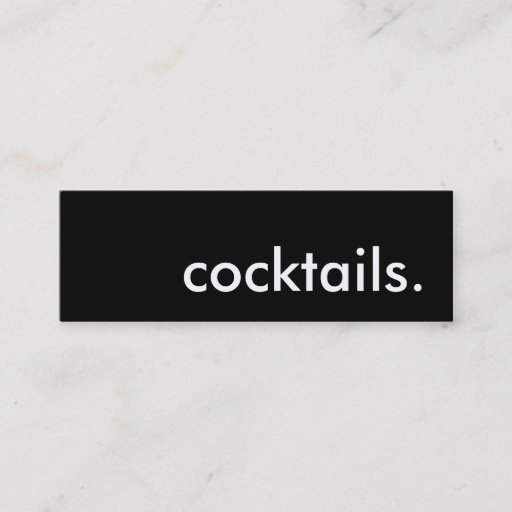 Customizable cocktails. business card templates