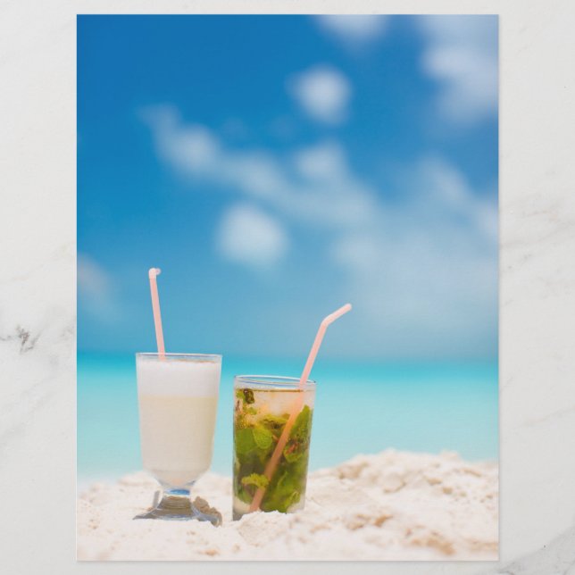 Cocktails on the beach flyer (Front)