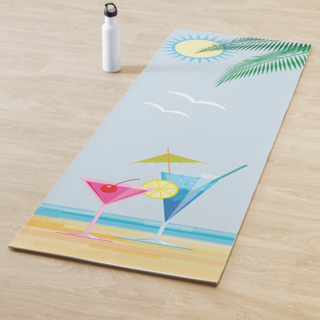 Cocktails on the Beach Yoga Mat (In Situ)