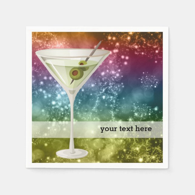 Cocktails Paper Napkins (Front)