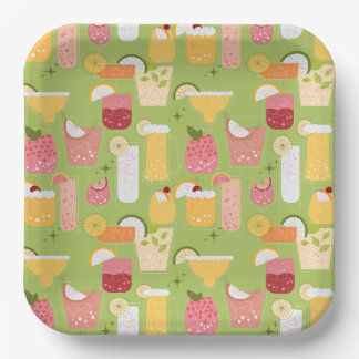 Cocktails Paper Plates