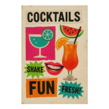 Cocktails Poster - Collage