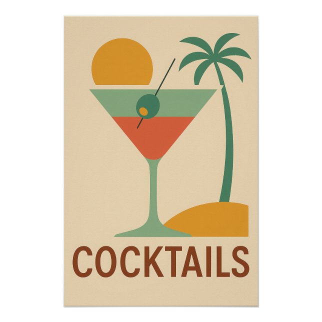 Cocktails Poster - Minimal (Front)