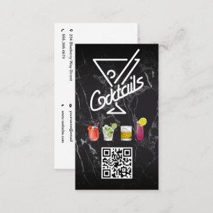Cocktails   QR Code   Add Custom Business Card