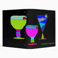Favorite Cocktails Drink Recipe Organizer Mini Binder, Zazzle