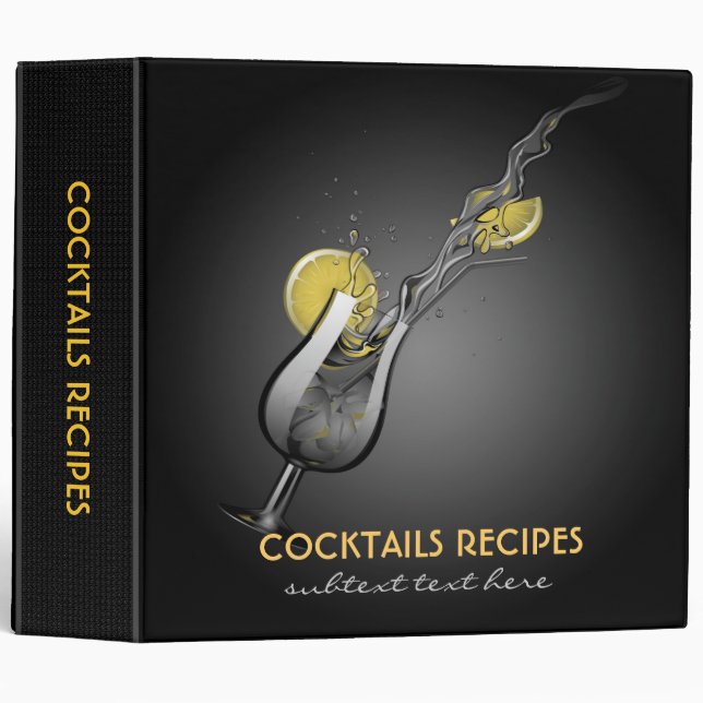 Cocktails Recipes Avery Binder Template (Front/Spine)