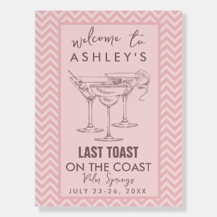 Cocktails Retro Bachelorette Weekend Poster