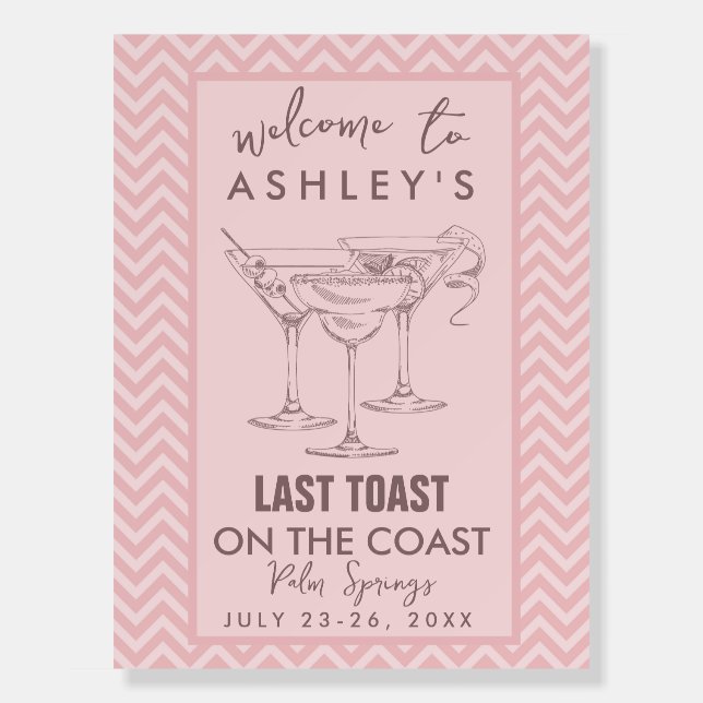 Cocktails Retro Bachelorette Weekend Poster (Front)