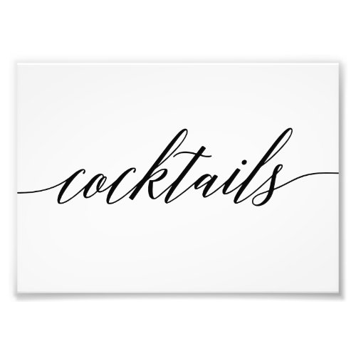 Cocktails Sign EDITABLE COLOR and SIZE MSC