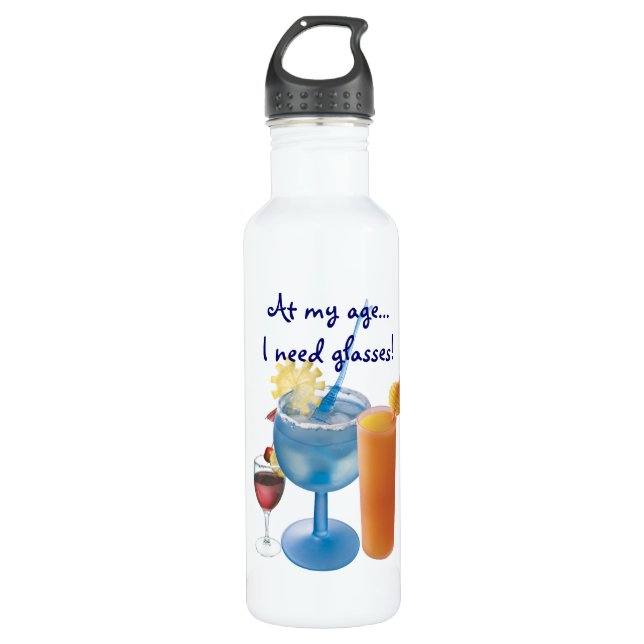Cocktails Stainless Steel Water Bottle (Front)