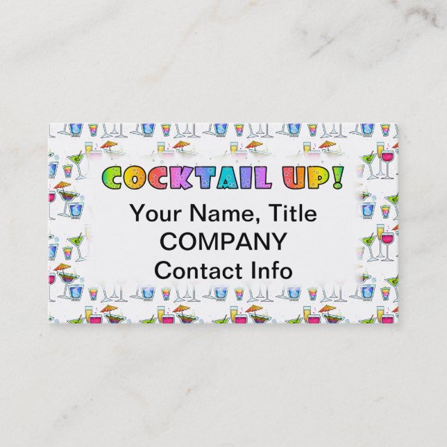 COCKTAILS UP! BUSINESS CARD (Front)