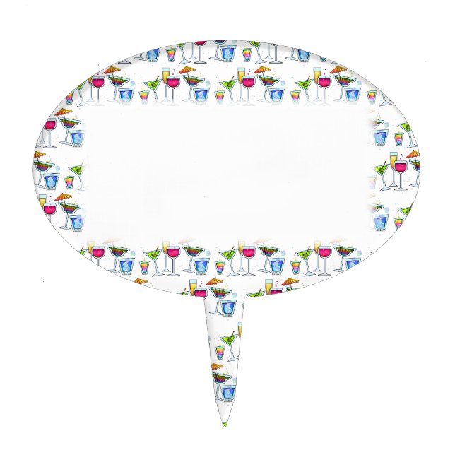 COCKTAILS UP! CAKE TOPPER PICK (Front)