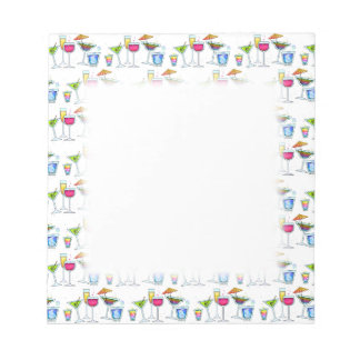 COCKTAILS UP GLASSES NOTEPAD