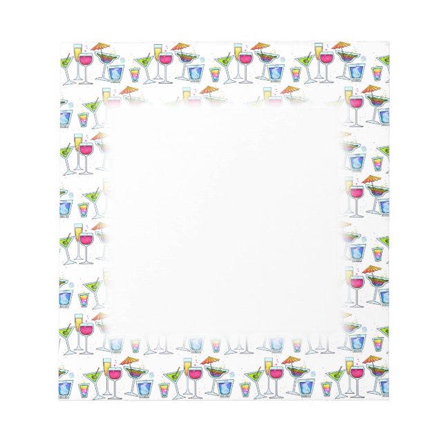 COCKTAILS UP GLASSES NOTEPAD (Front)