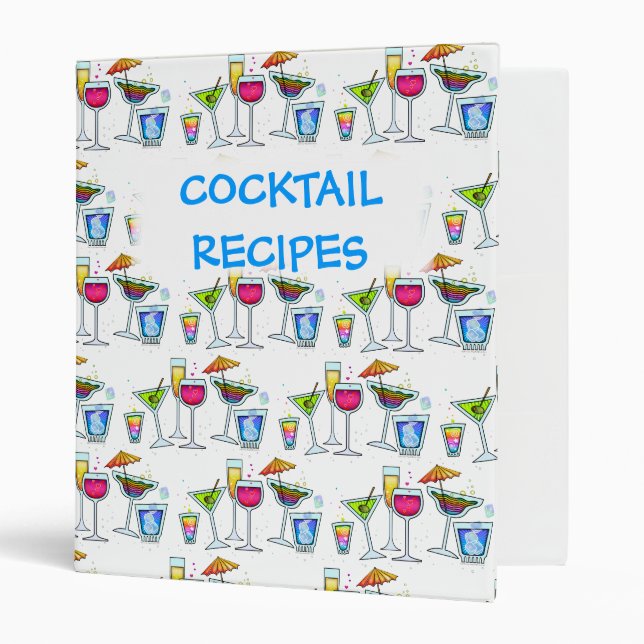 COCKTAILS UP! RECIPE BINDER (Front/Inside)
