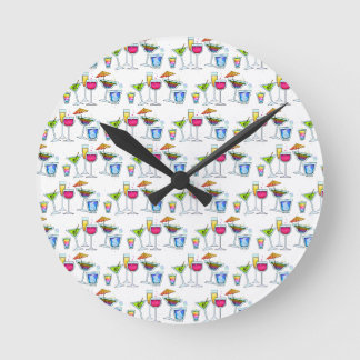COCKTAILS UP WALL CLOCK