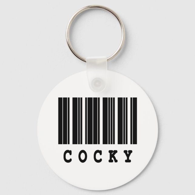 cocky barcode design keychain (Front)
