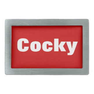 Cocky belt buckle