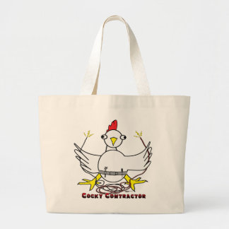 Cocky Contractor Large Tote Bag