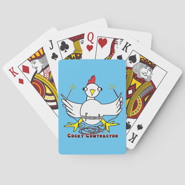 Cocky Contractor Poker Cards (Back)