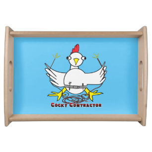 Cocky Contractor Serving Tray