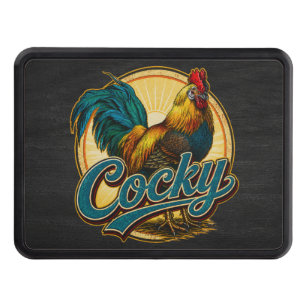 Cocky Rooster Vintage Farmhouse Hitch Cover
