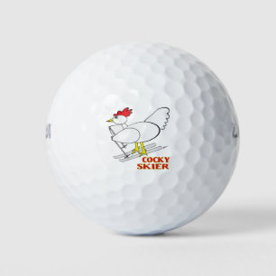 Cocky Skier Golf Balls