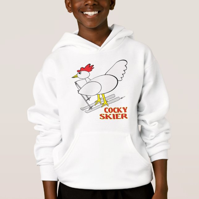 Cocky Skier Hoodie (Front)