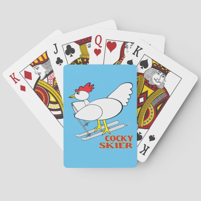 Cocky Skier Poker Cards (Back)