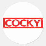 Cocky Stamp Classic Round Sticker