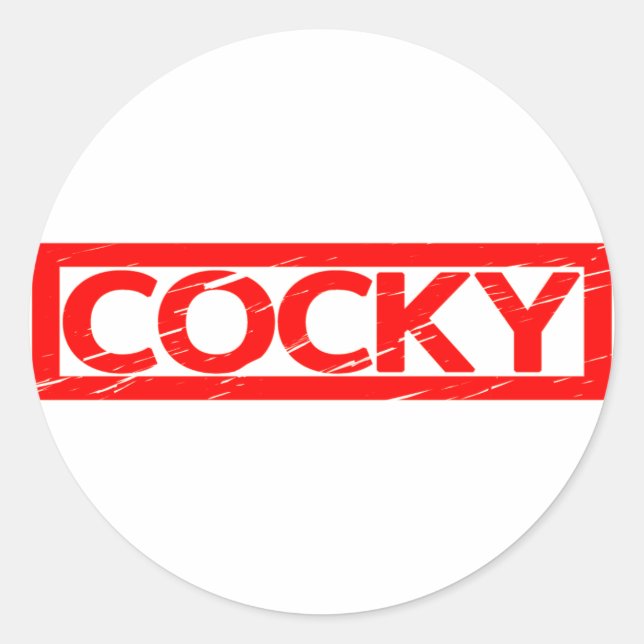 Cocky Stamp Classic Round Sticker (Front)