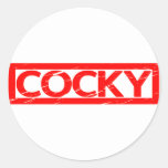Cocky Stamp Classic Round Sticker