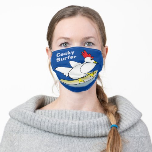 Cocky Surfer Adult Cloth Face Mask