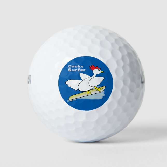 Cocky Surfer Golf Balls (Front)