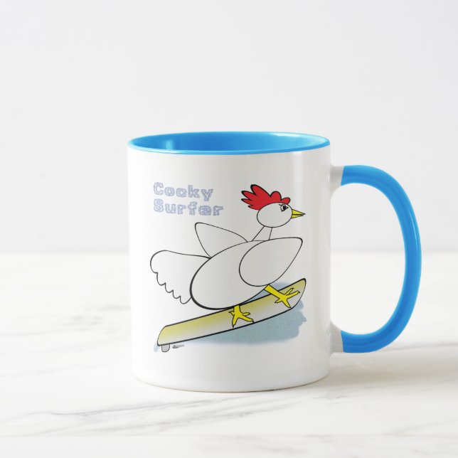 Cocky Surfer Mug (Right)
