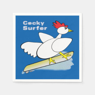 Cocky Surfer Napkins