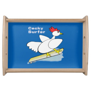 Cocky Surfer Serving Tray