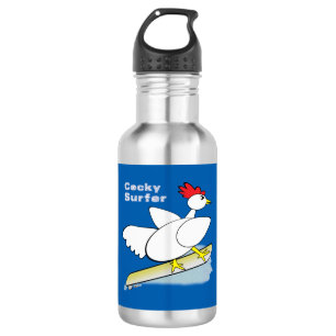 Cocky Surfer Stainless Steel Water Bottle
