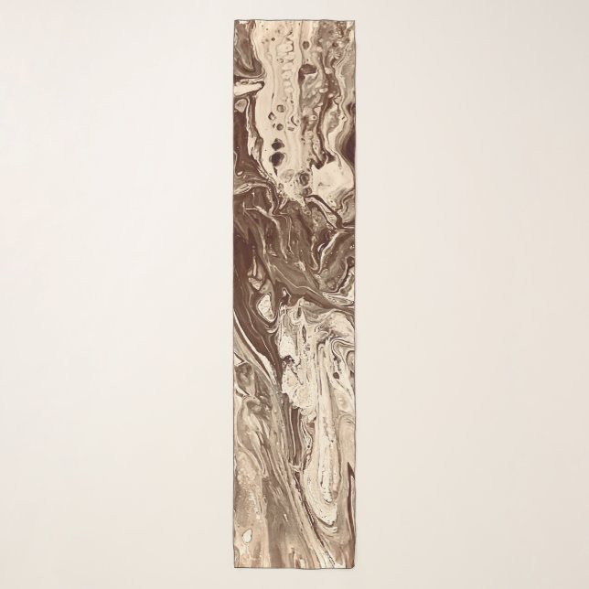 Coco and cream Chiffon Scarf (Front)