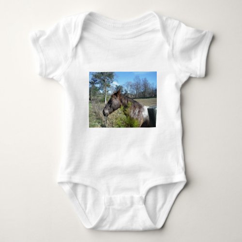 Coco and Cream Colored Horse Baby Bodysuit