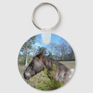 Coco and Cream Colored Horse Keychain