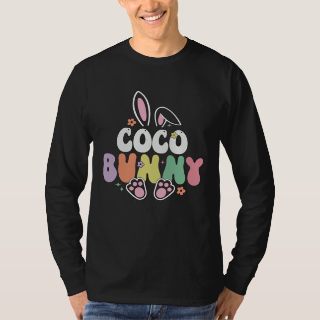 Coco Bunny Women Easter Day Rabbit Grandma Family  T-Shirt (Front)
